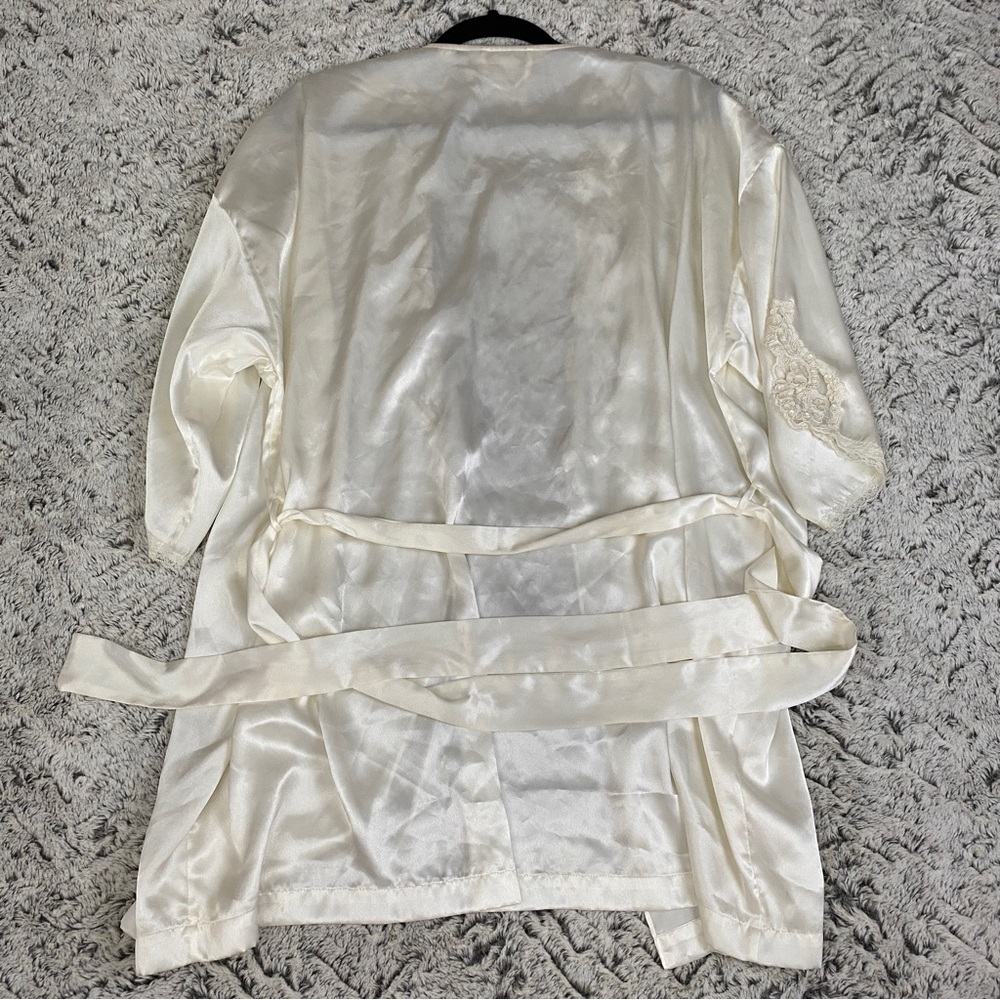 Vintage VS Bridal Lace Ivory Lingerie Wedding Victorias Secret Slip Nightie Robe - Picture 10 of 13